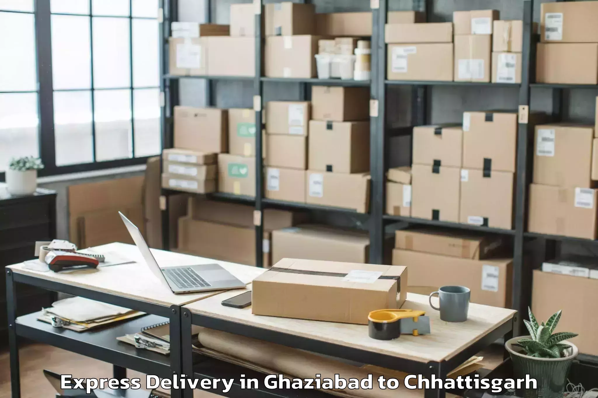 Expert Ghaziabad to City Center Mall Raipur Express Delivery